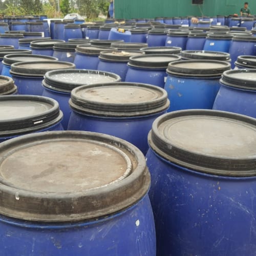 Hình ảnh xưởng ủ thực tế đạm cá cho bà con nhà vườn